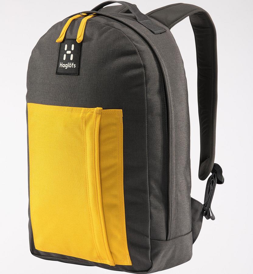 Haglöfs Floda Daypack Black Yellow For Mens XEQYA8610 Australia